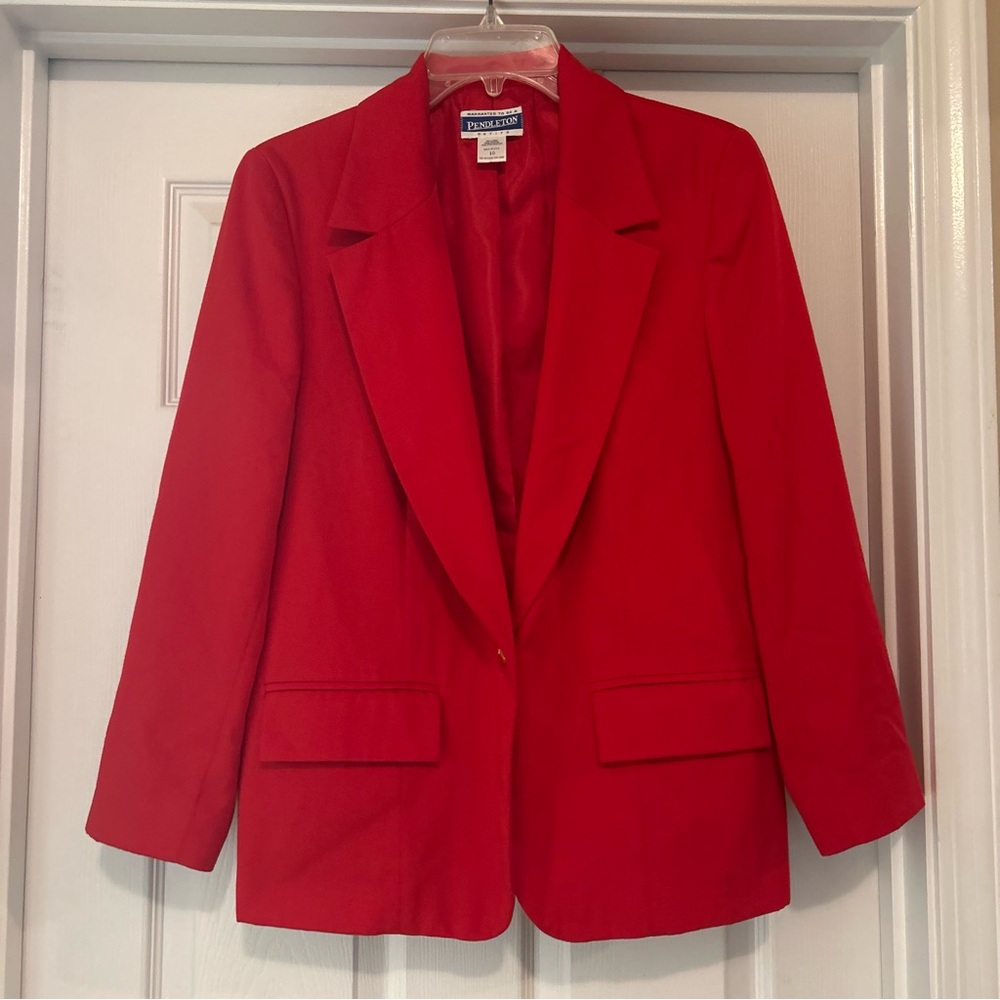 Vintage Red Pendleton Blazer EUC Ladies Size 10